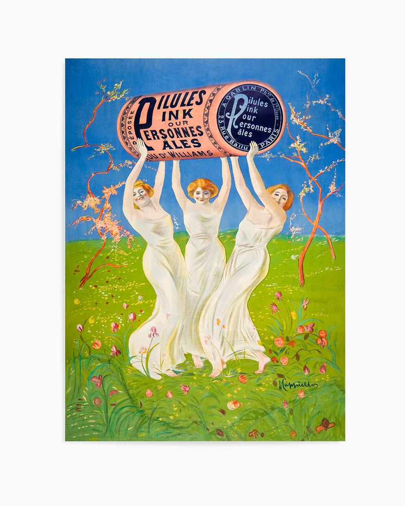 Three Maidens Vintage Poster Art Print