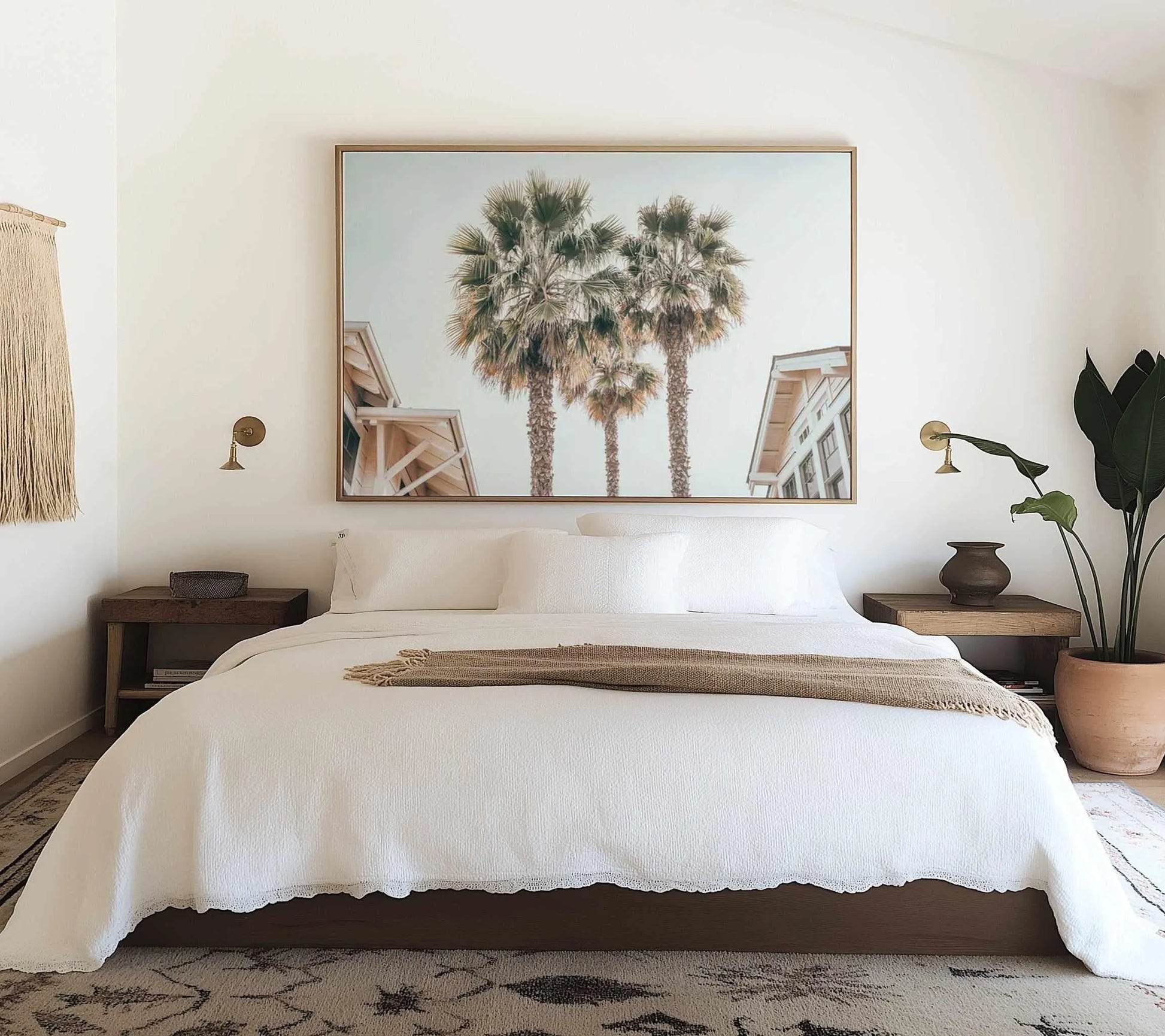 Three Palms, Palm Springs | Framed Canvas Art Print from Olive et Oriel where you can shop wallpaper and artworks online