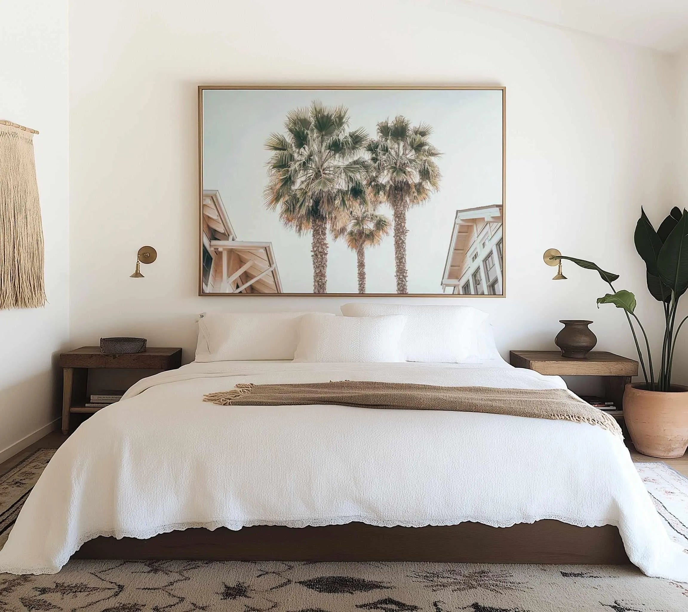 Three Palms, Palm Springs | Framed Canvas Art Print from Olive et Oriel where you can shop wallpaper and artworks online