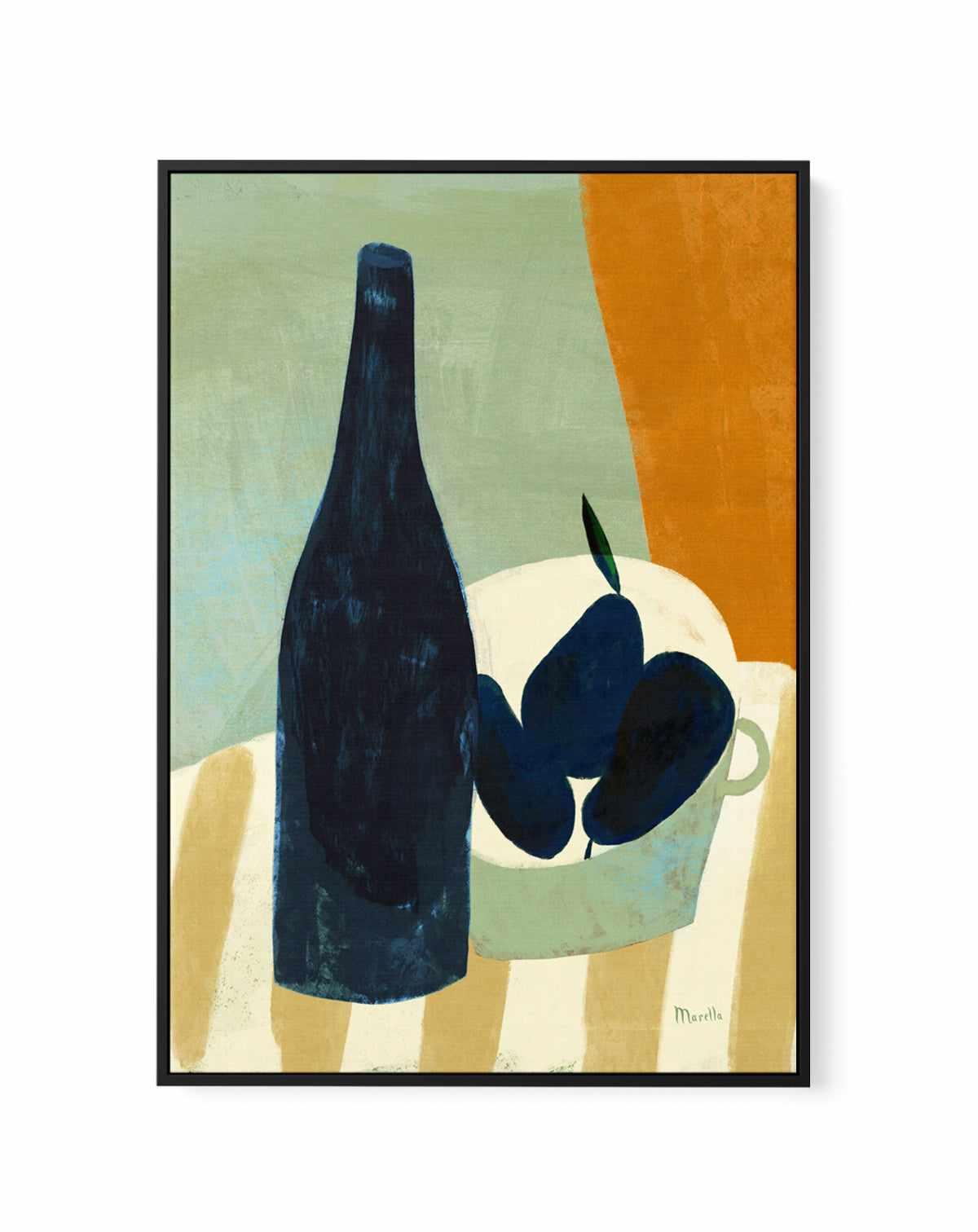 Three Pears by Marco Marella | Framed Canvas Art Print from Olive et Oriel where you can shop wallpaper and artworks online