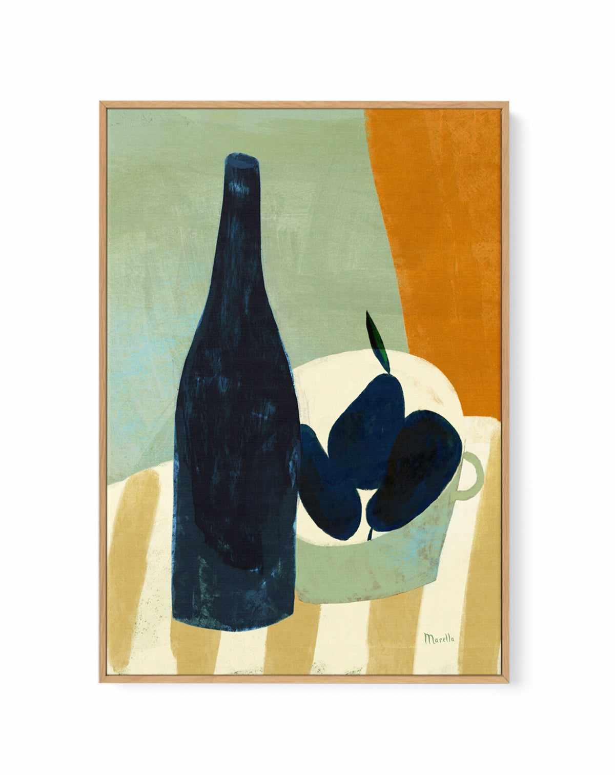 Three Pears by Marco Marella | Framed Canvas Art Print from Olive et Oriel where you can shop wallpaper and artworks online