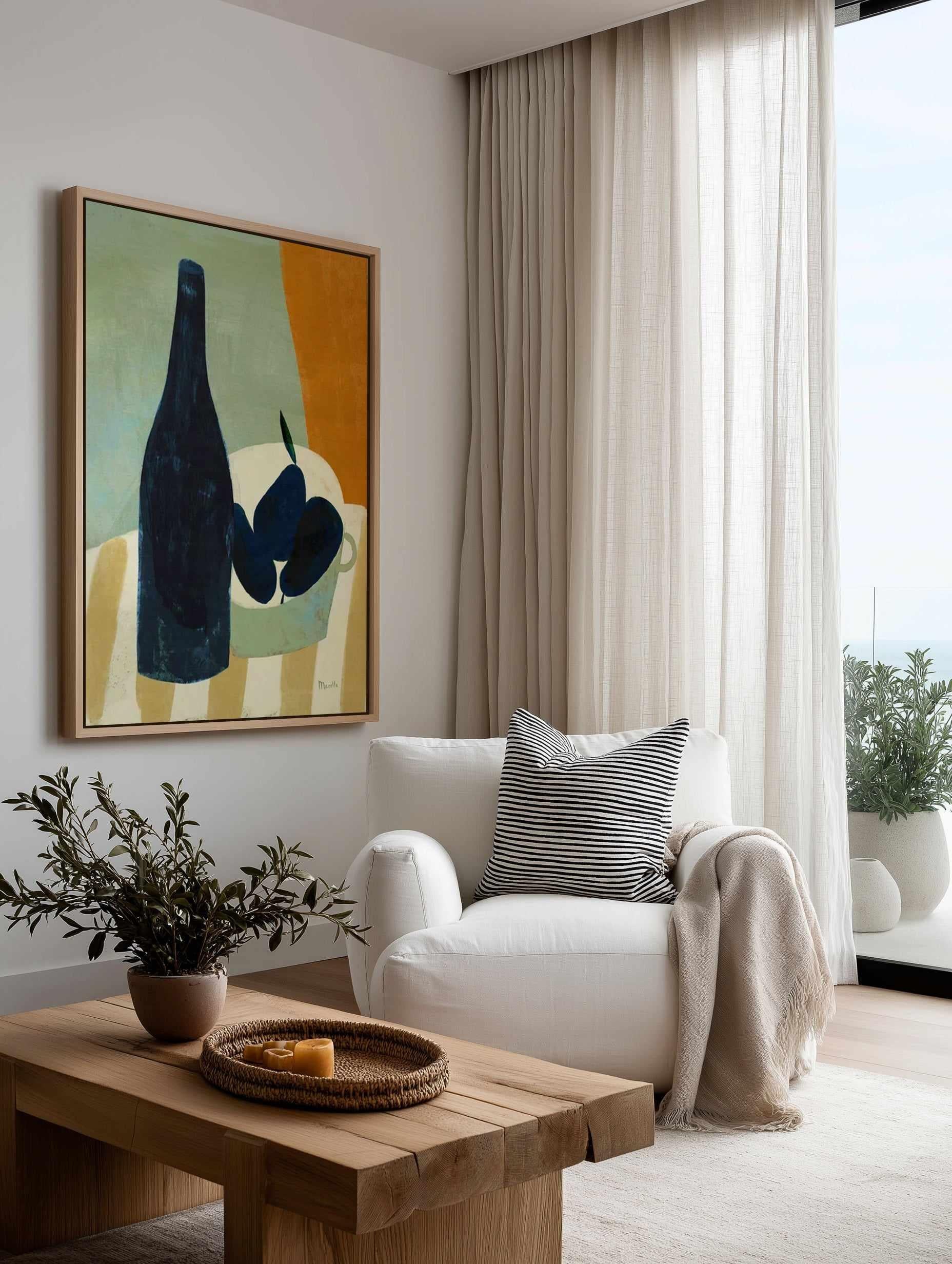 Three Pears by Marco Marella | Framed Canvas Art Print from Olive et Oriel where you can shop wallpaper and artworks online