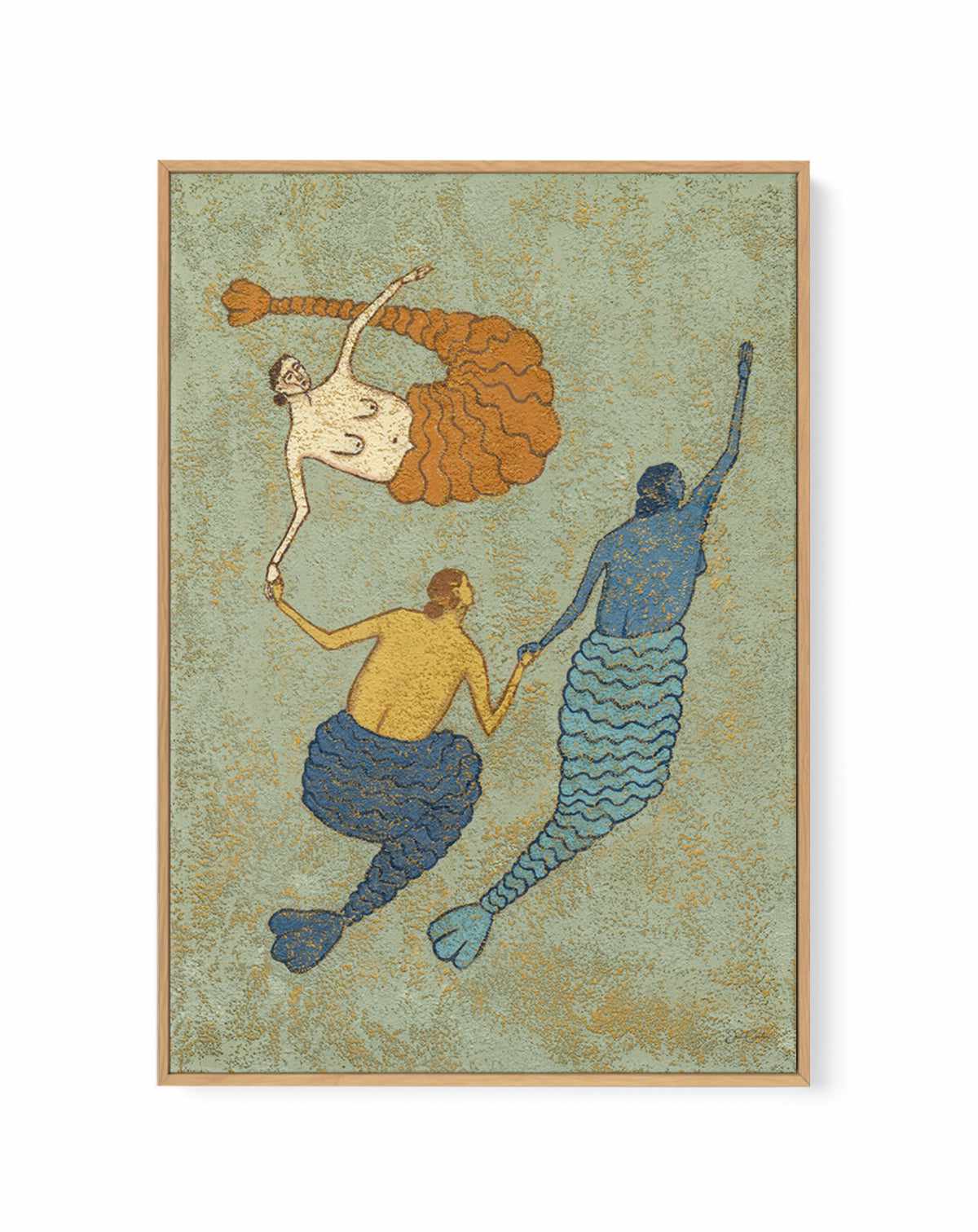 Three Sisters by Julie Celina | Framed Canvas Art Print from Olive et Oriel where you can shop wallpaper and artworks online