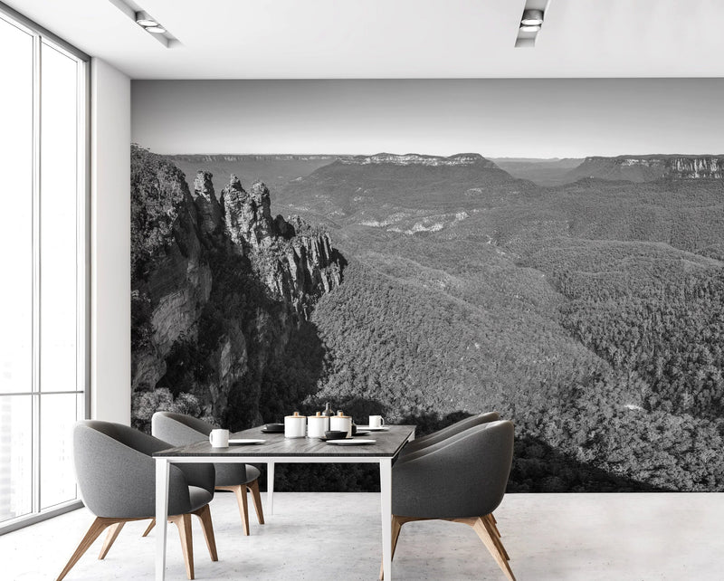 Three Sisters | Blue Mountains Photo Mural Wallpaper from Olive et Oriel where you can shop wallpaper and artworks online