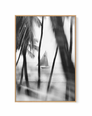 Through the Palms | Framed Canvas Art Print from Olive et Oriel where you can shop wallpaper and artworks online