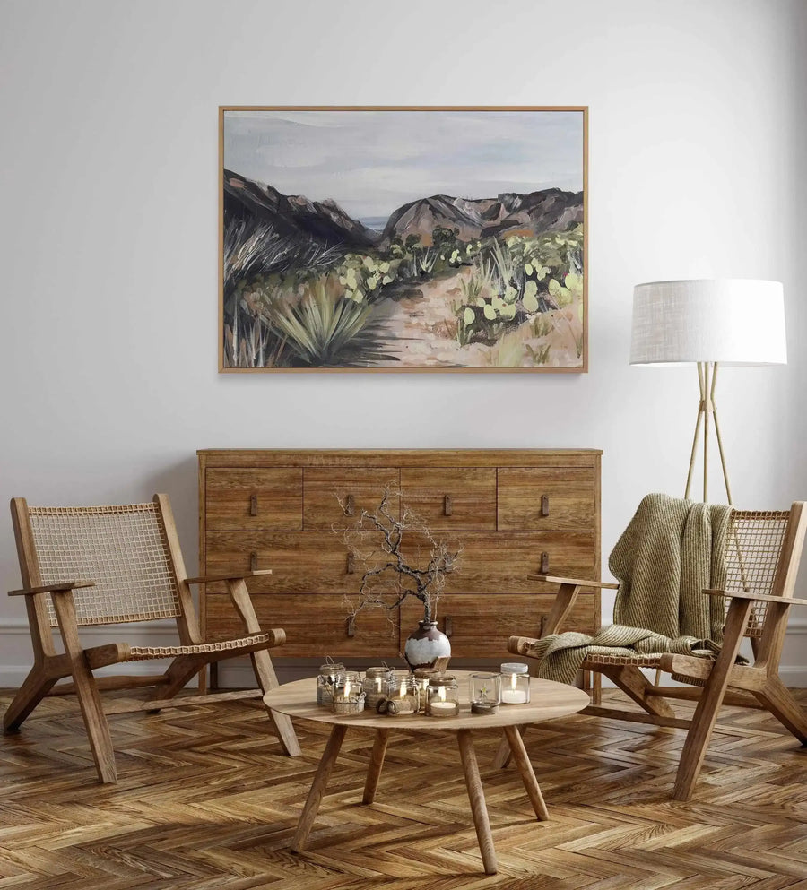 Through the Flowers by Meredith O'Neal | Framed Canvas Art Print from Olive et Oriel where you can shop wallpaper and artworks online