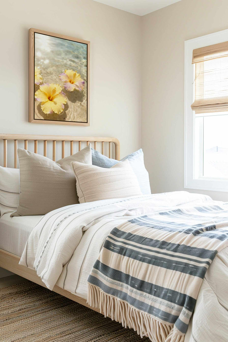 Tidal Blossom | Framed Canvas Art Print from Olive et Oriel where you can shop wallpaper and artworks online