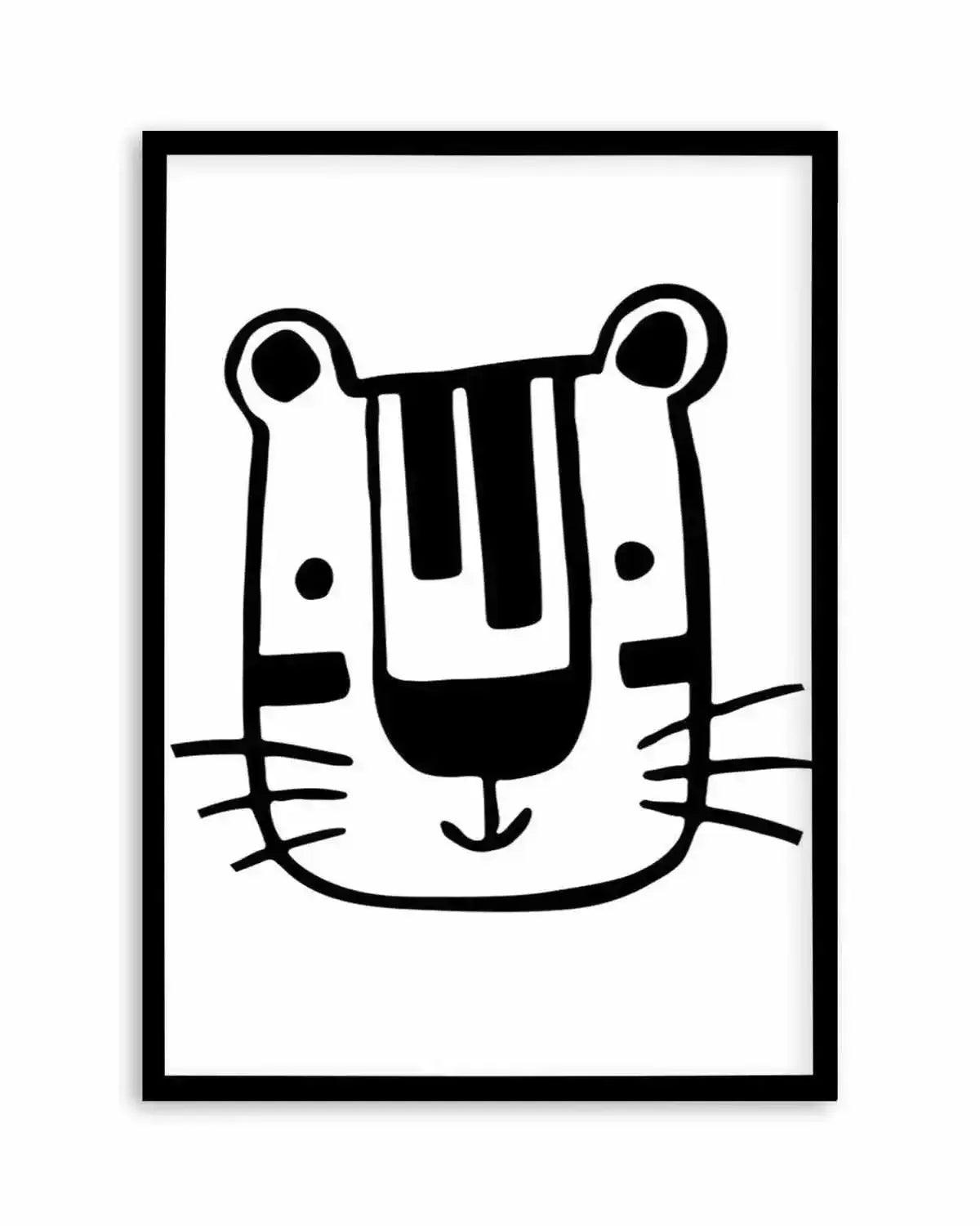 Tiger B&W Art Print from Olive et Oriel where you can shop wallpaper and artworks online