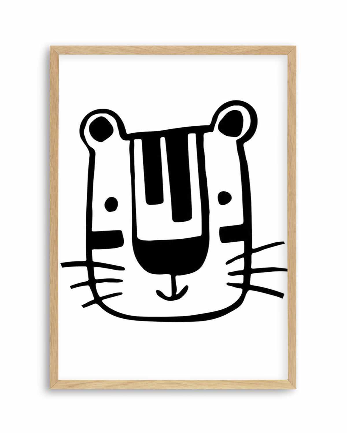 Tiger B&W Art Print