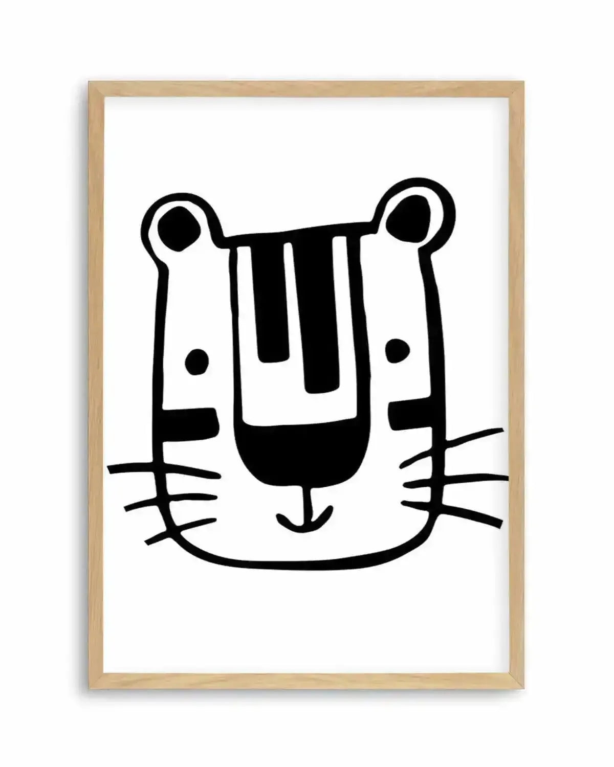 Tiger B&W Art Print from Olive et Oriel where you can shop wallpaper and artworks online
