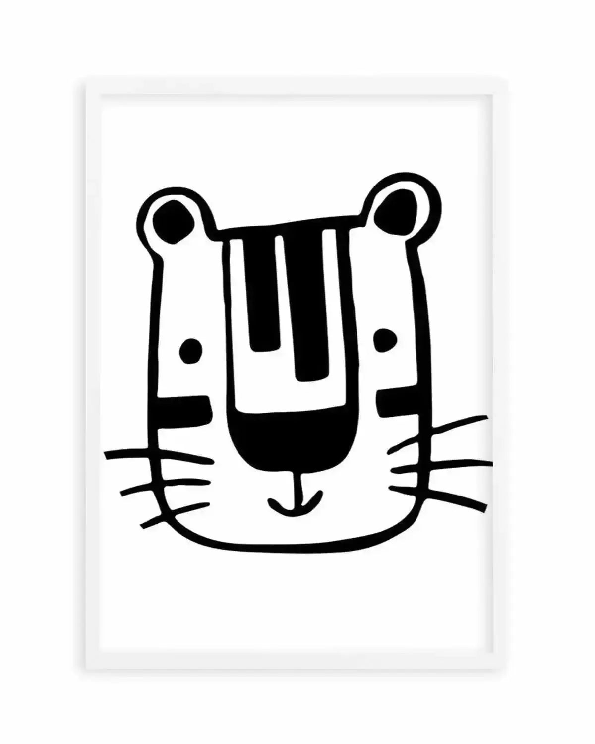 Tiger B&W Art Print from Olive et Oriel where you can shop wallpaper and artworks online