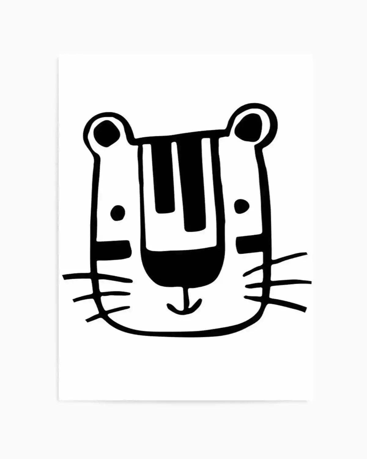 Tiger B&W Art Print from Olive et Oriel where you can shop wallpaper and artworks online