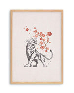 Tiger in Cherry Blossoms I Art Print