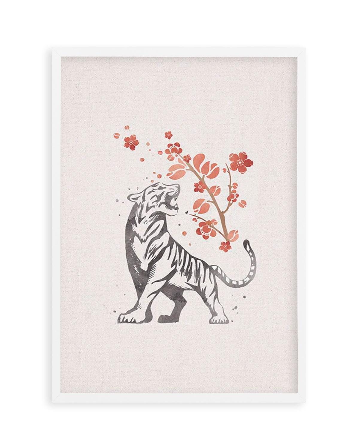 Tiger in Cherry Blossoms I Art Print