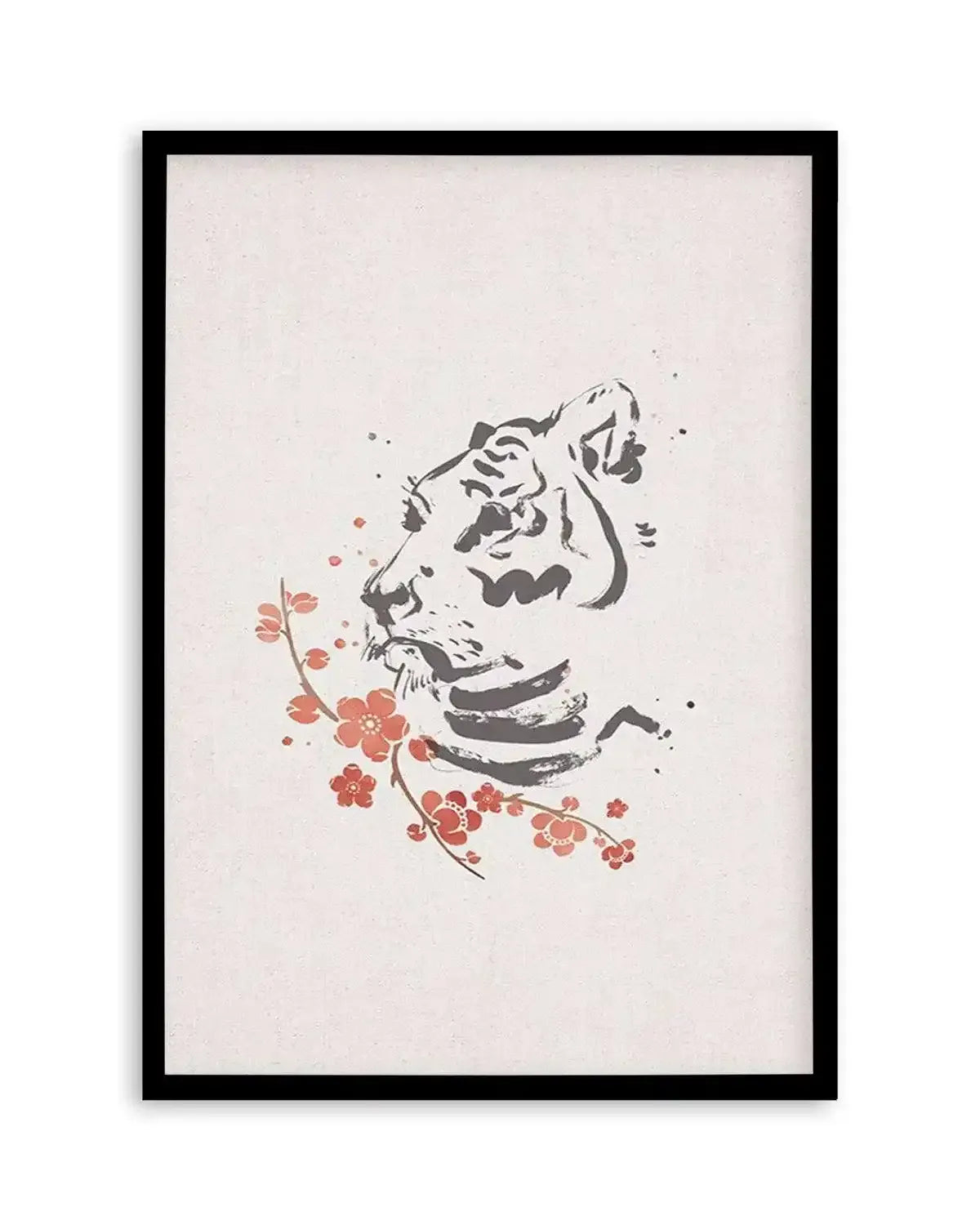 Tiger in Cherry Blossoms II Art Print from Olive et Oriel where you can shop wallpaper and artworks online