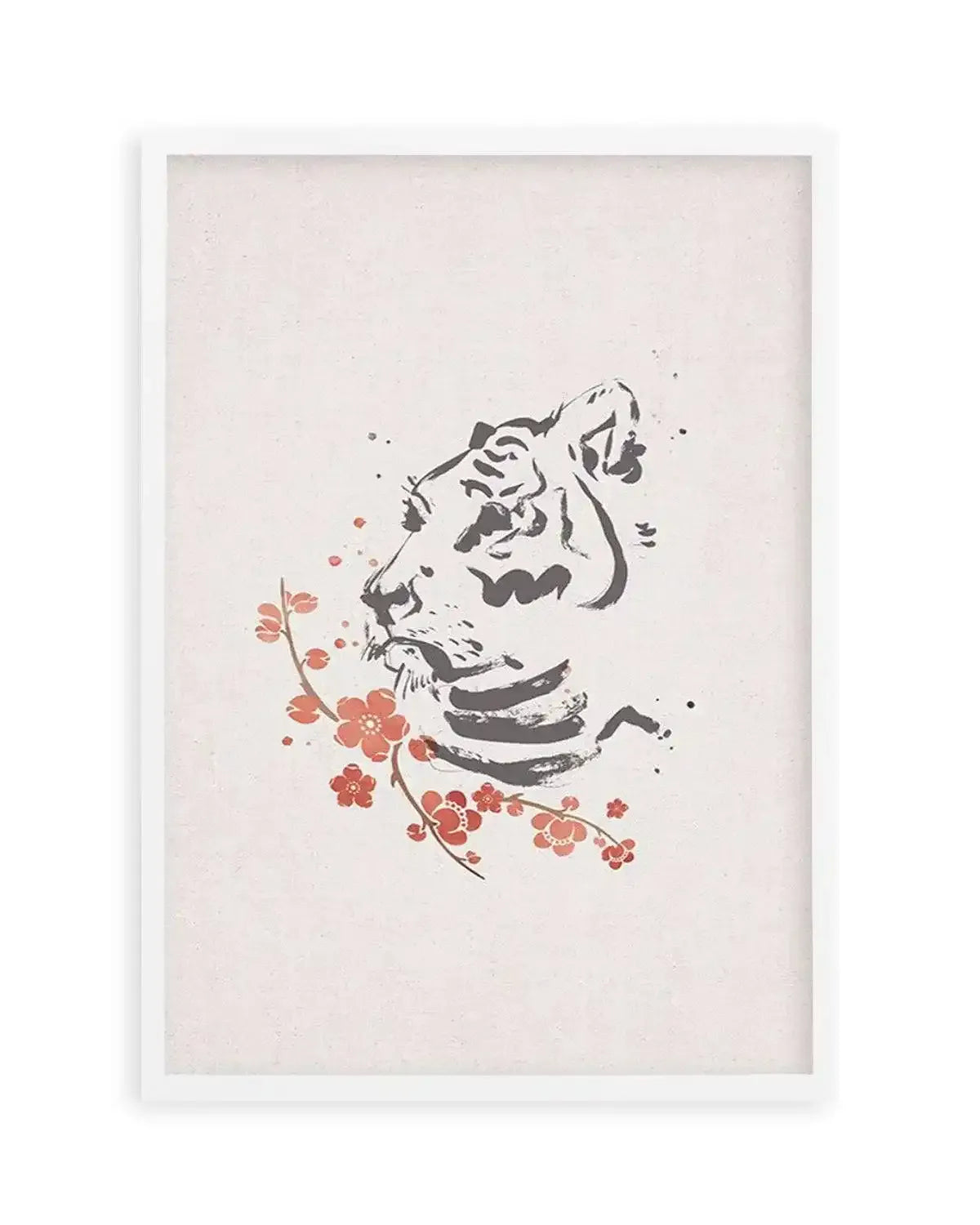 Tiger in Cherry Blossoms II Art Print from Olive et Oriel where you can shop wallpaper and artworks online