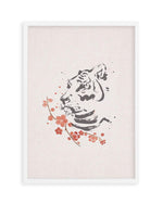 Tiger in Cherry Blossoms II Art Print