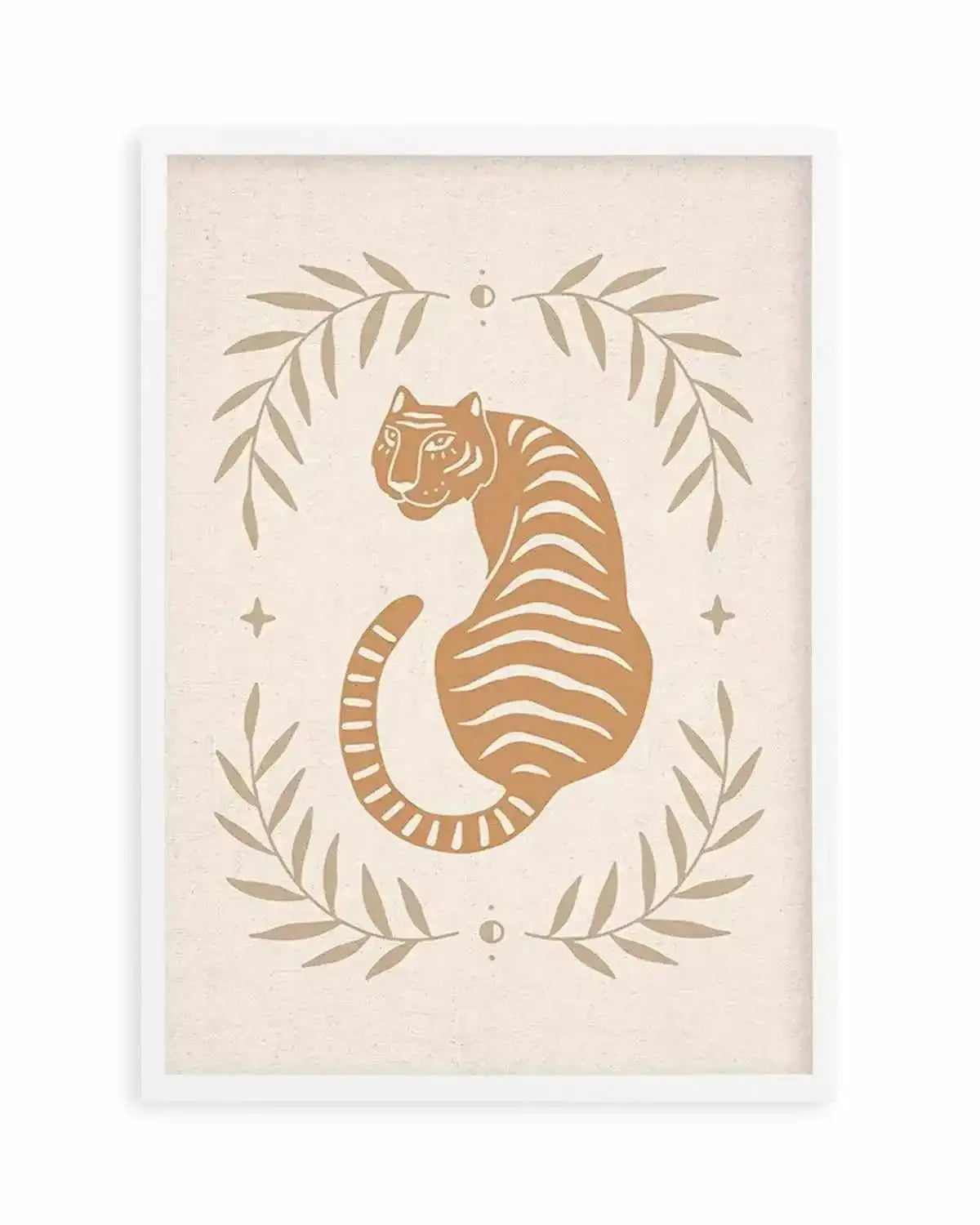 Tiger in the Palms Art Print from Olive et Oriel where you can shop wallpaper and artworks online