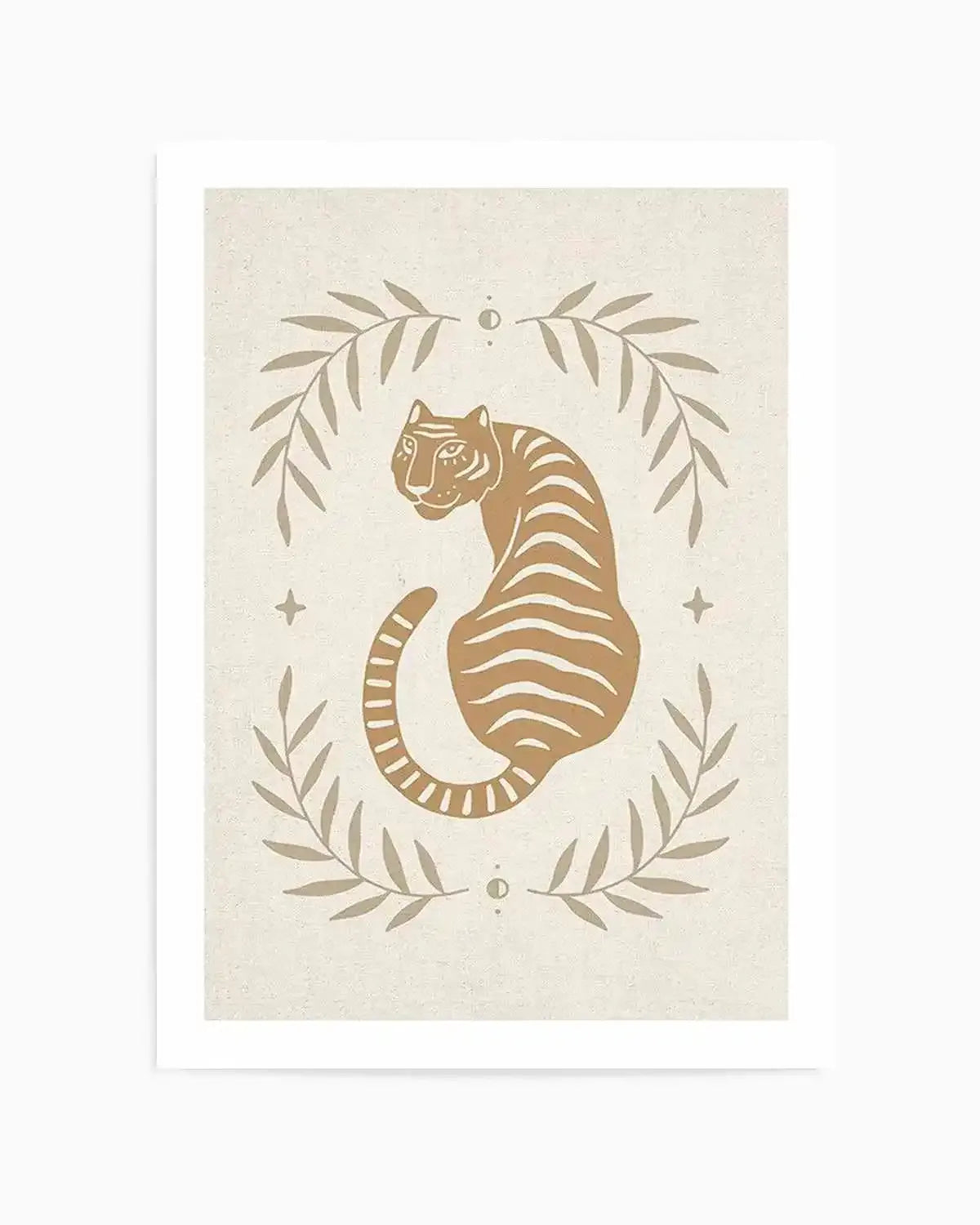 Tiger in the Palms Art Print from Olive et Oriel where you can shop wallpaper and artworks online