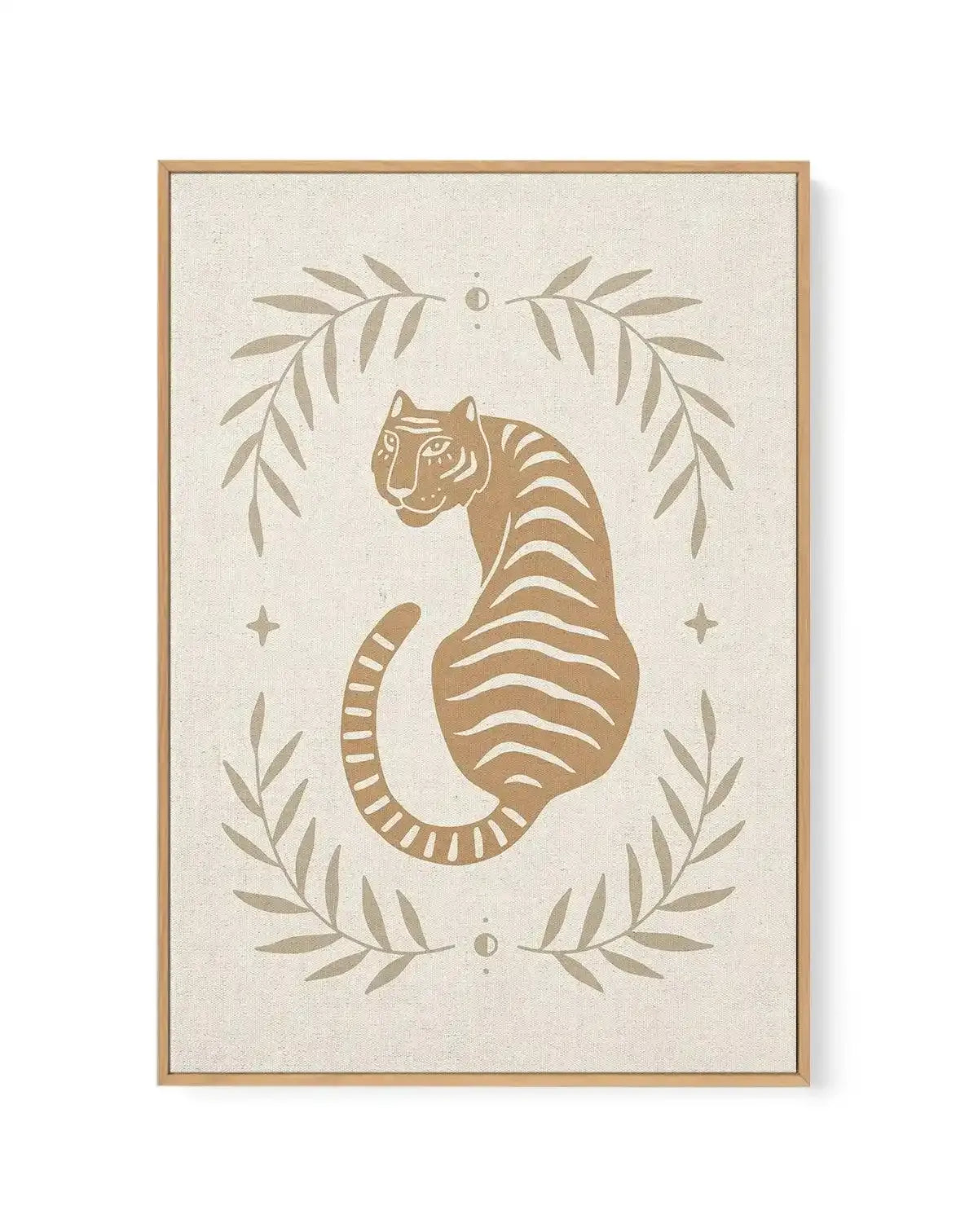 Tiger in the Palms | Framed Canvas-CANVAS-You can shop wall art online with Olive et Oriel for everything from abstract art to fun kids wall art. Our beautiful modern art prints and canvas art are available from large canvas prints to wall art paintings and our proudly Australian artwork collection offers only the highest quality framed large wall art and canvas art Australia - You can buy fashion photography prints or Hampton print posters and paintings on canvas from Olive et Oriel and have th