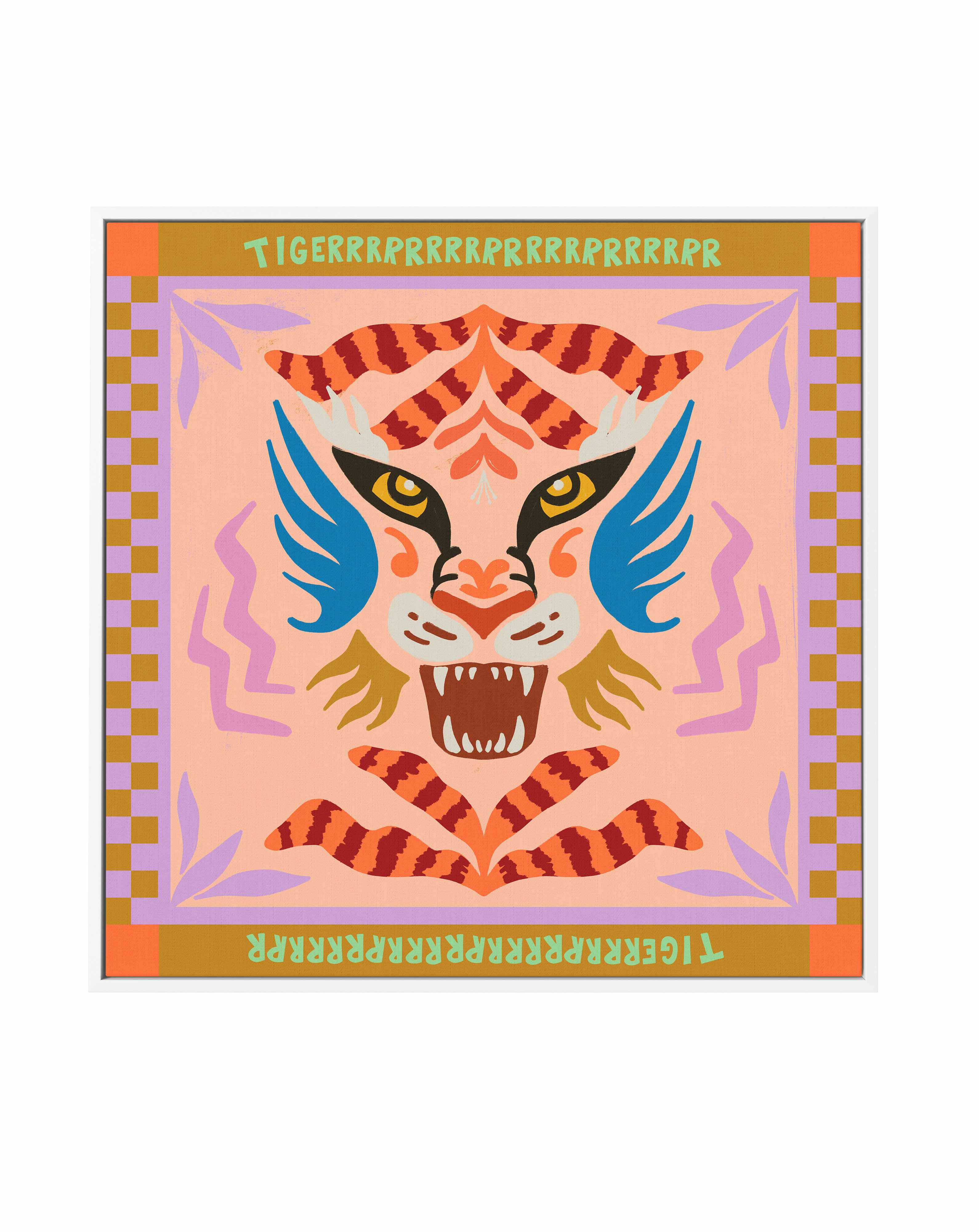 Tigerrrrr by Arty Guava | Framed Canvas Art Print