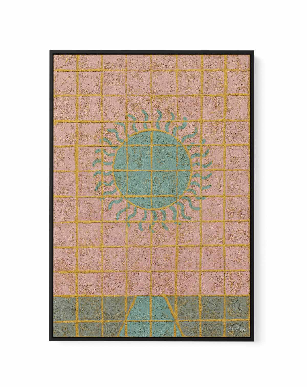 Tiles Of Sunset by Julie Celina | Framed Canvas Art Print