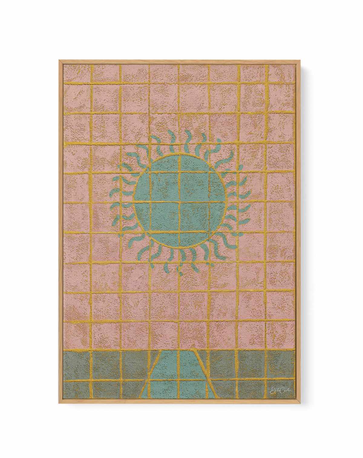 Tiles Of Sunset by Julie Celina | Framed Canvas Art Print