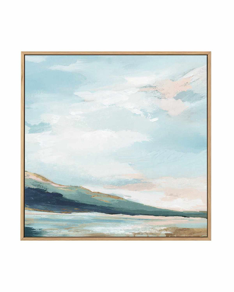 SALE 70x70 Timeless Sea Breath  | SQ | Oak | Framed Canvas