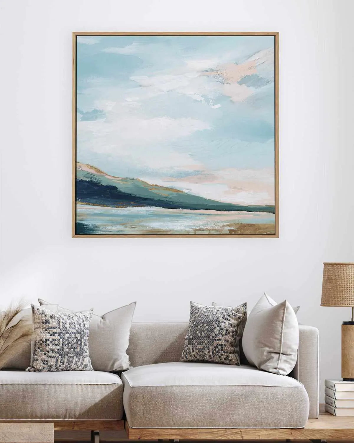 Timeless Sea Breath | Framed Canvas Print from Olive et Oriel where you can shop wallpaper and artworks online