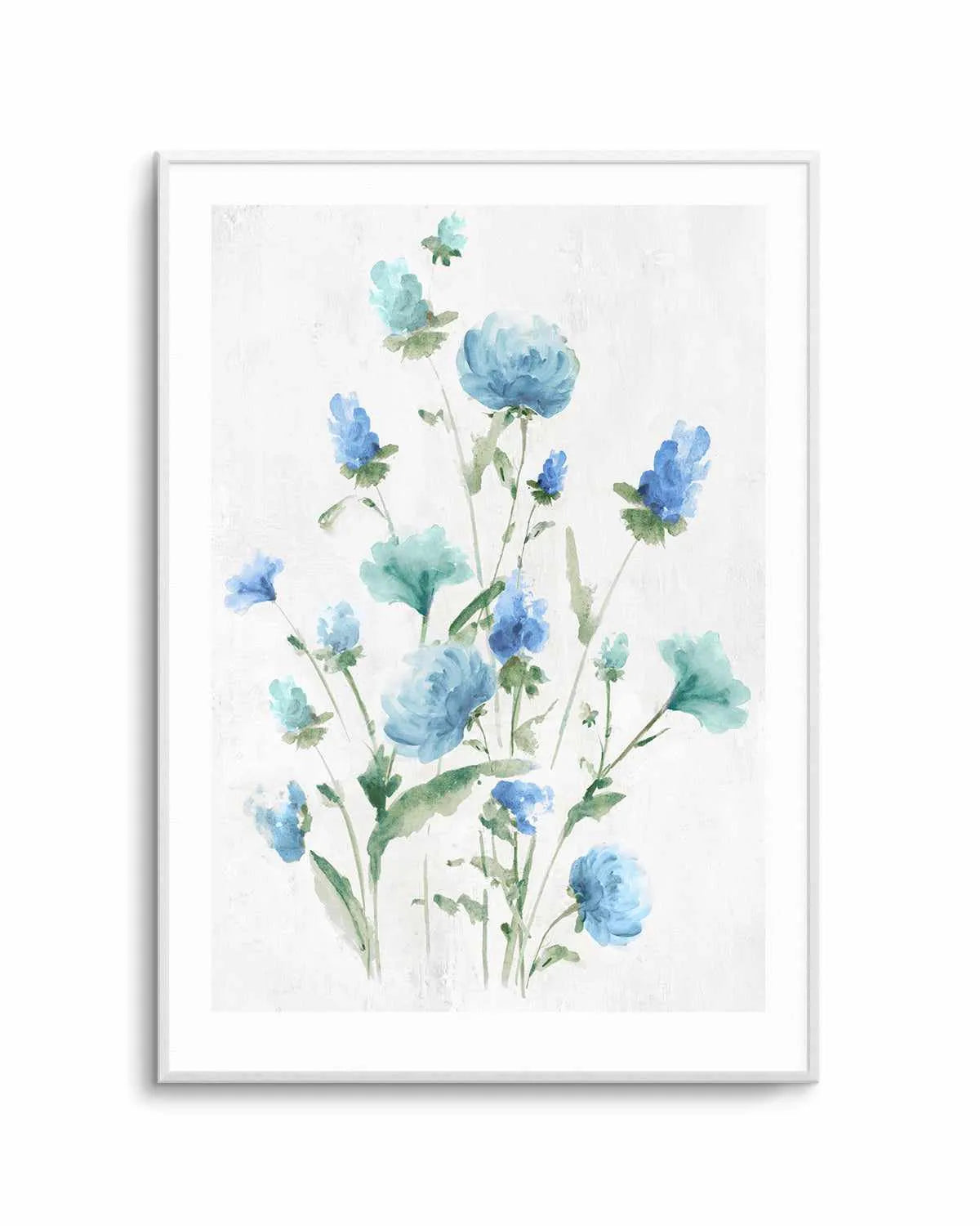 Tinted Blue Petals I Art Print from Olive et Oriel where you can shop wallpaper and artworks online