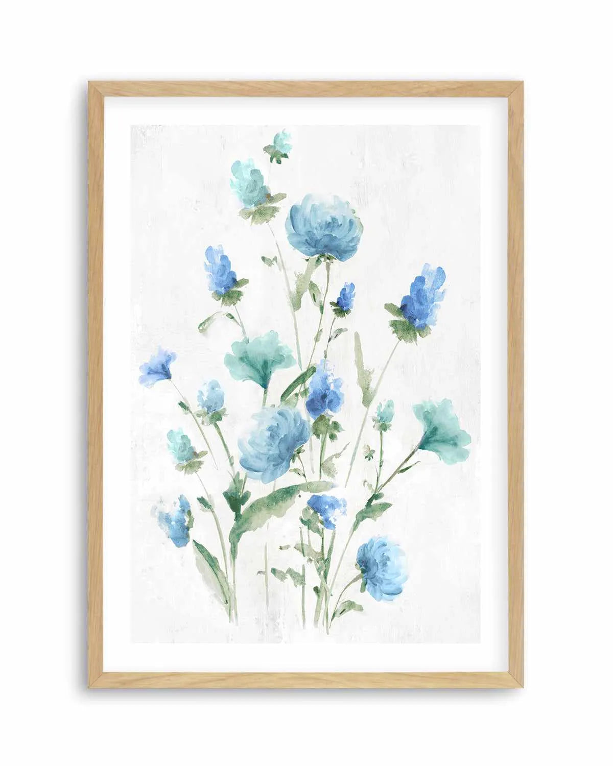 Tinted Blue Petals I Art Print from Olive et Oriel where you can shop wallpaper and artworks online