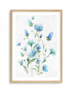 Tinted Blue Petals I Art Print