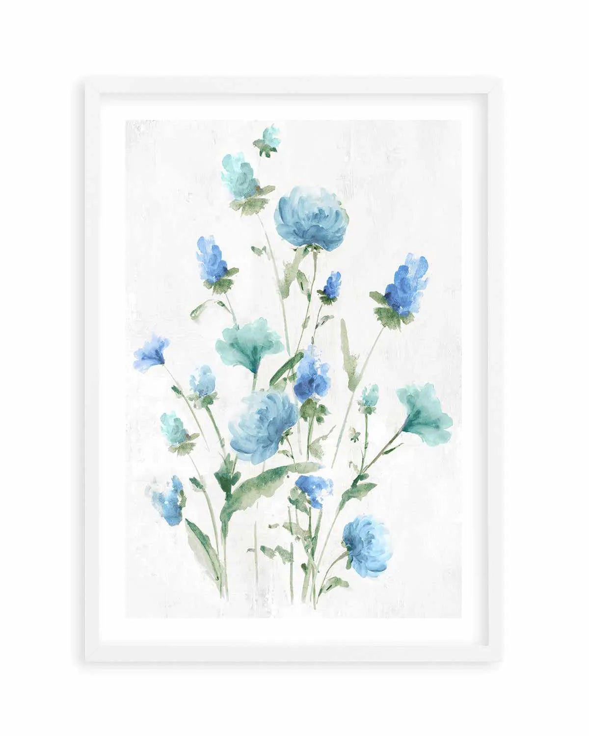Tinted Blue Petals I Art Print from Olive et Oriel where you can shop wallpaper and artworks online