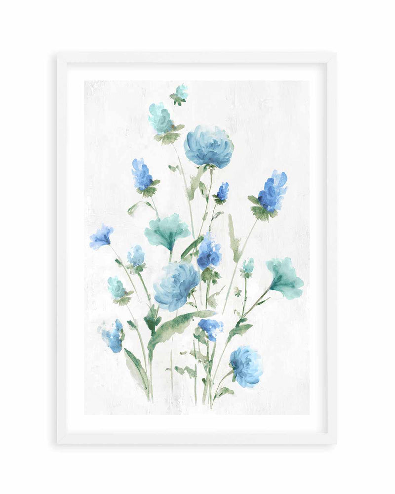 Tinted Blue Petals I Art Print