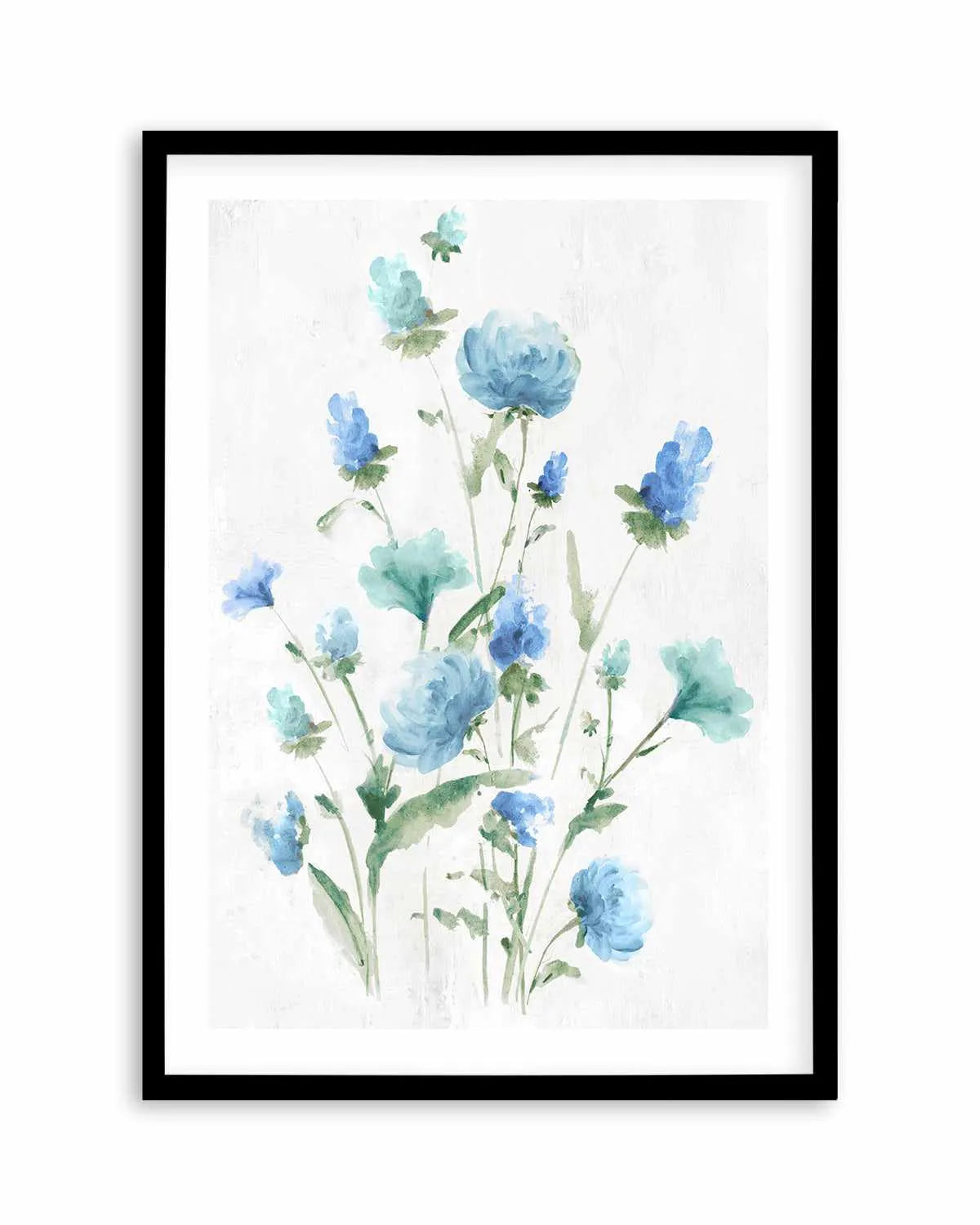 Tinted Blue Petals I Art Print from Olive et Oriel where you can shop wallpaper and artworks online
