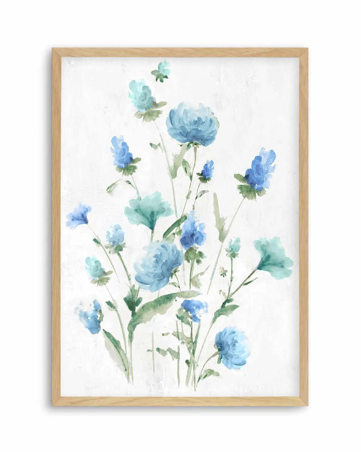 Tinted Blue Petals I Art Print from Olive et Oriel where you can shop wallpaper and artworks online