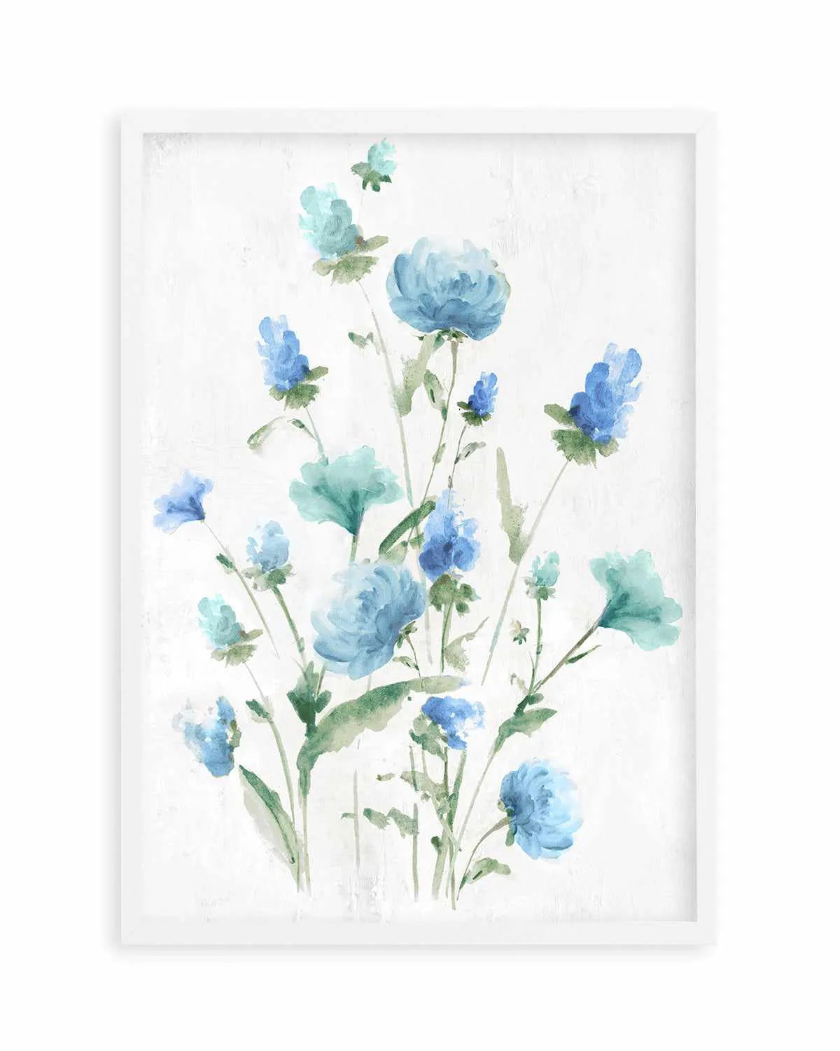 Tinted Blue Petals I Art Print from Olive et Oriel where you can shop wallpaper and artworks online