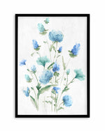 Tinted Blue Petals I Art Print