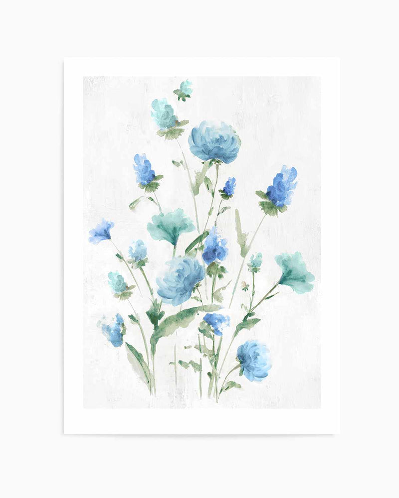 Tinted Blue Petals I Art Print