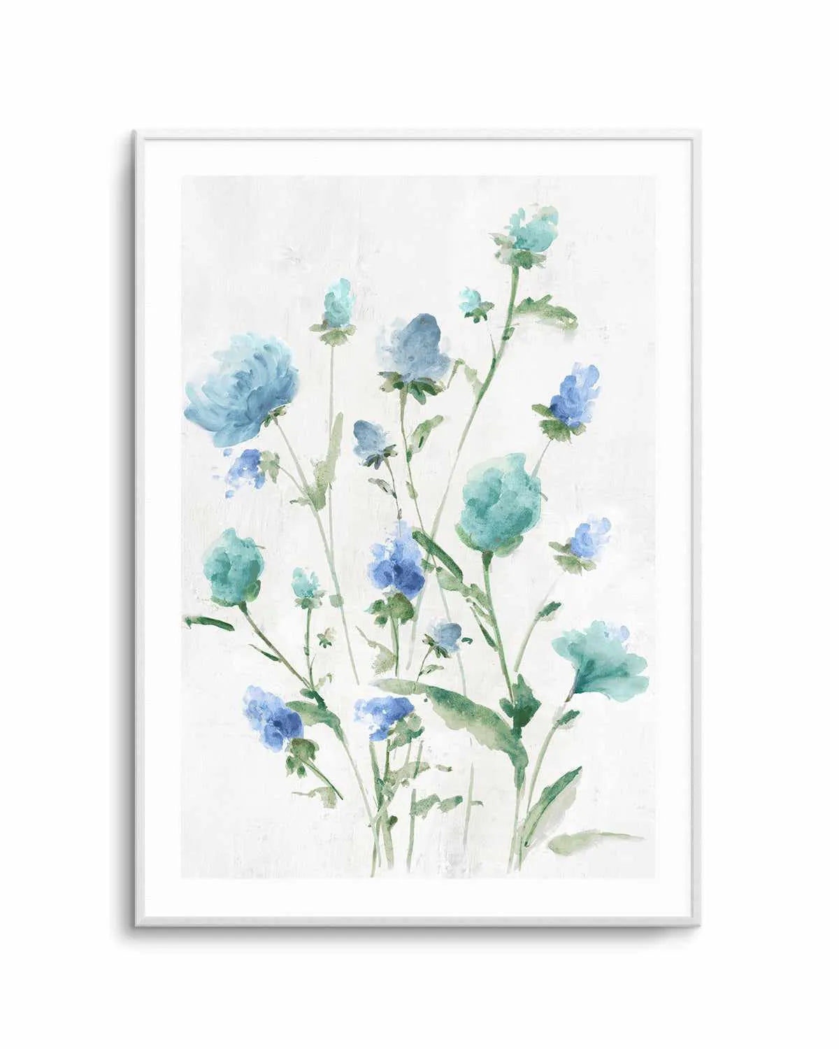 Tinted Blue Petals II Art Print from Olive et Oriel where you can shop wallpaper and artworks online