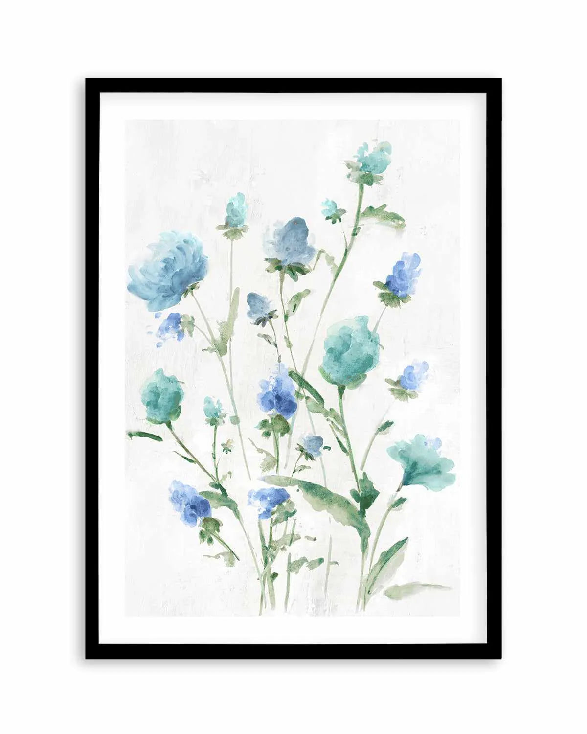 Tinted Blue Petals II Art Print from Olive et Oriel where you can shop wallpaper and artworks online