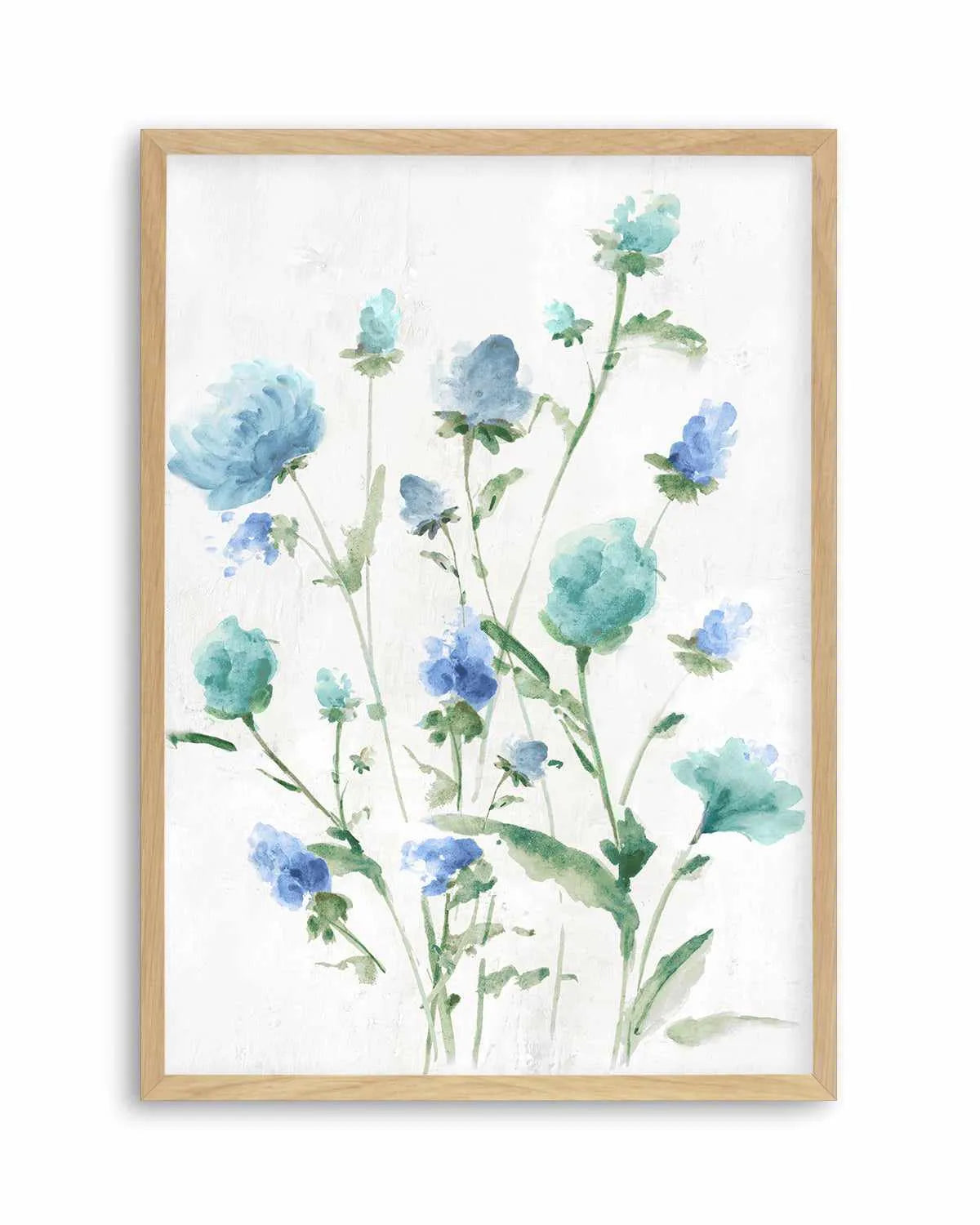 Tinted Blue Petals II Art Print from Olive et Oriel where you can shop wallpaper and artworks online