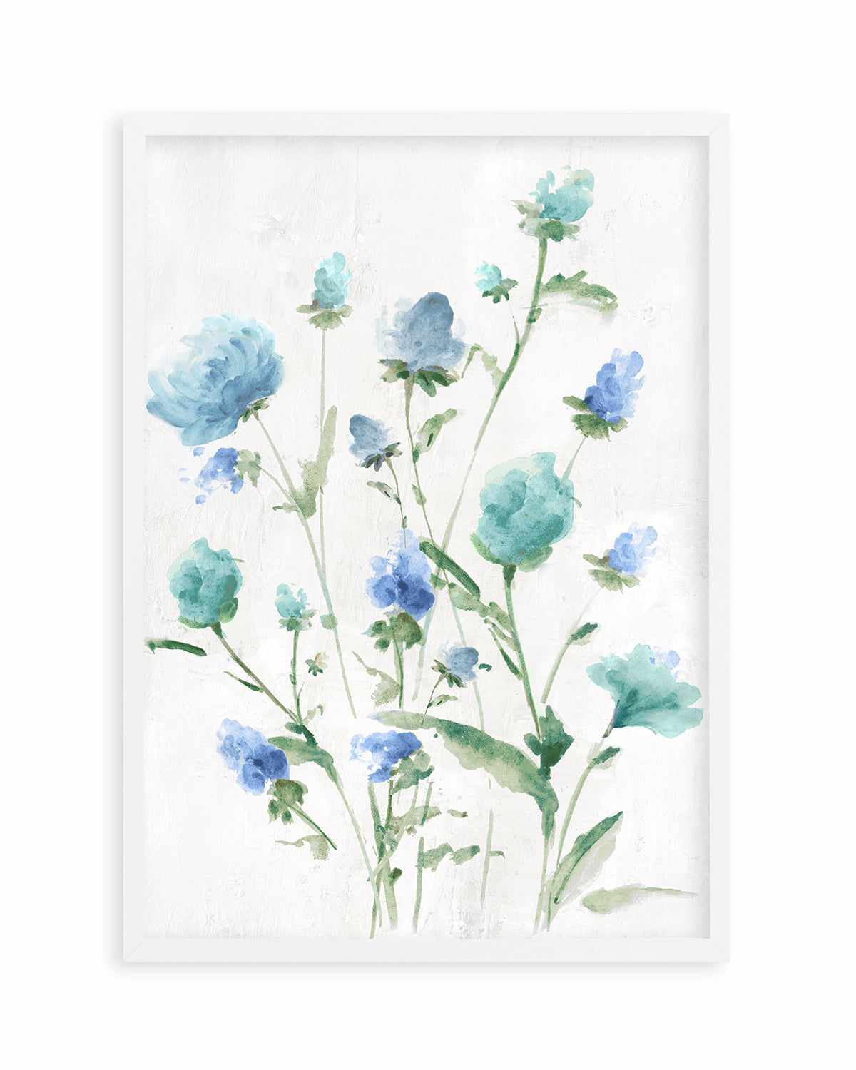 Tinted Blue Petals II Art Print