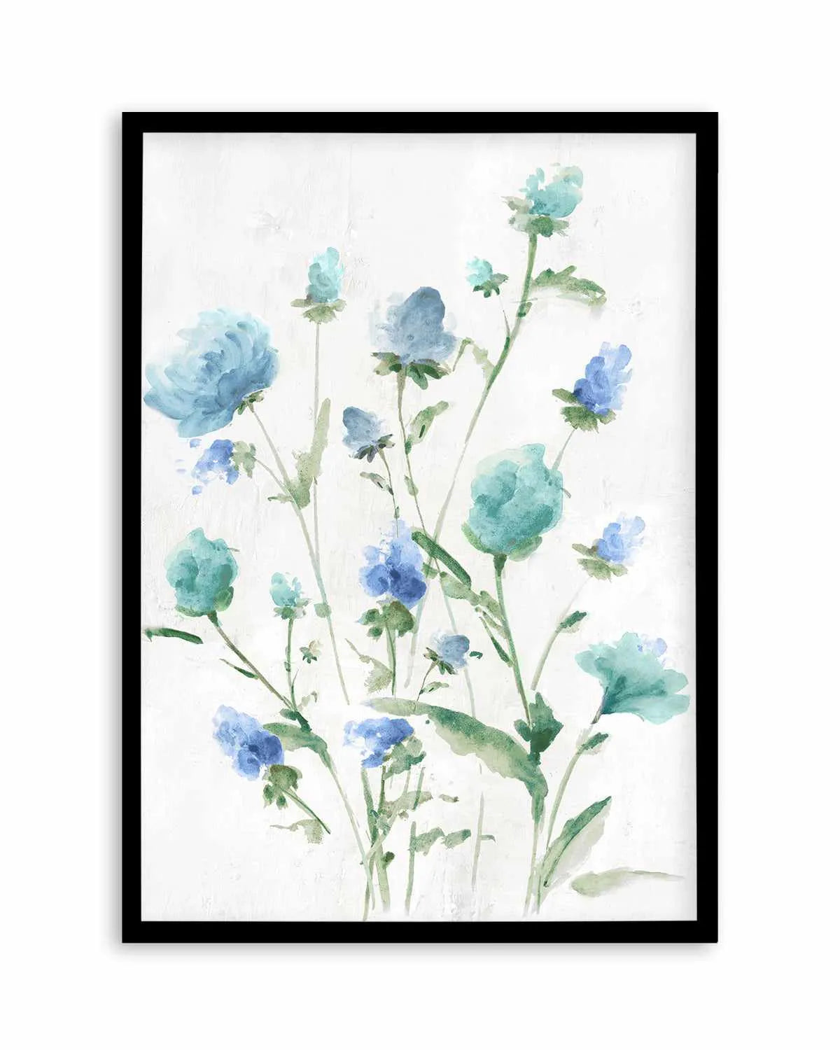 Tinted Blue Petals II Art Print from Olive et Oriel where you can shop wallpaper and artworks online