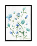 Tinted Blue Petals II Art Print