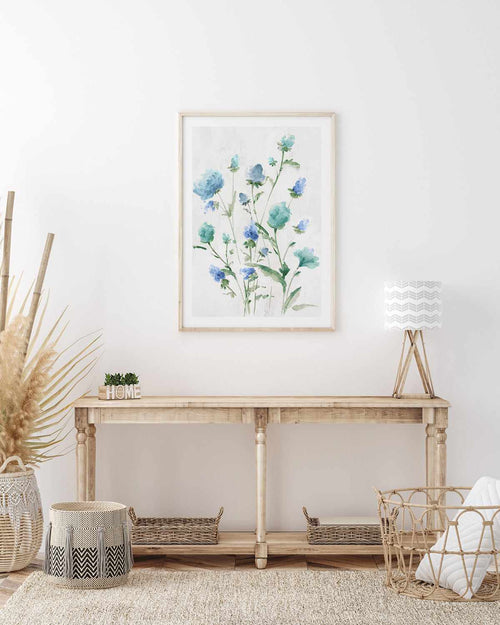 Tinted Blue Petals II Art Print