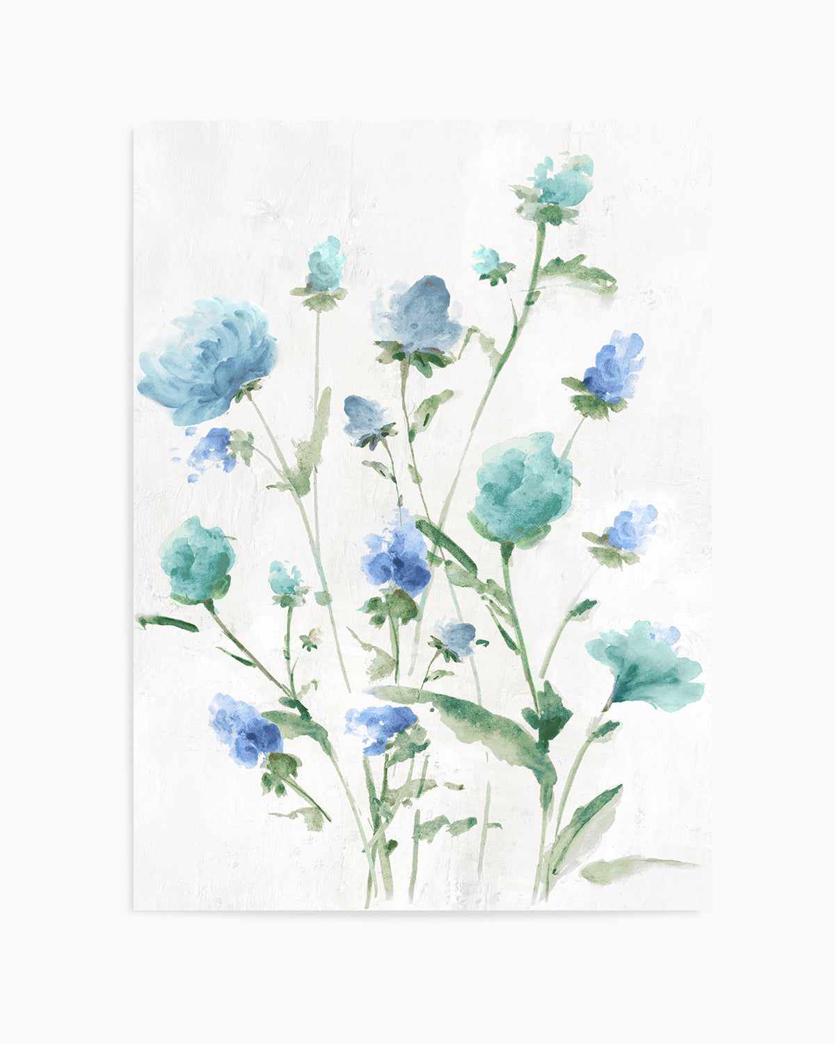 Tinted Blue Petals II Art Print