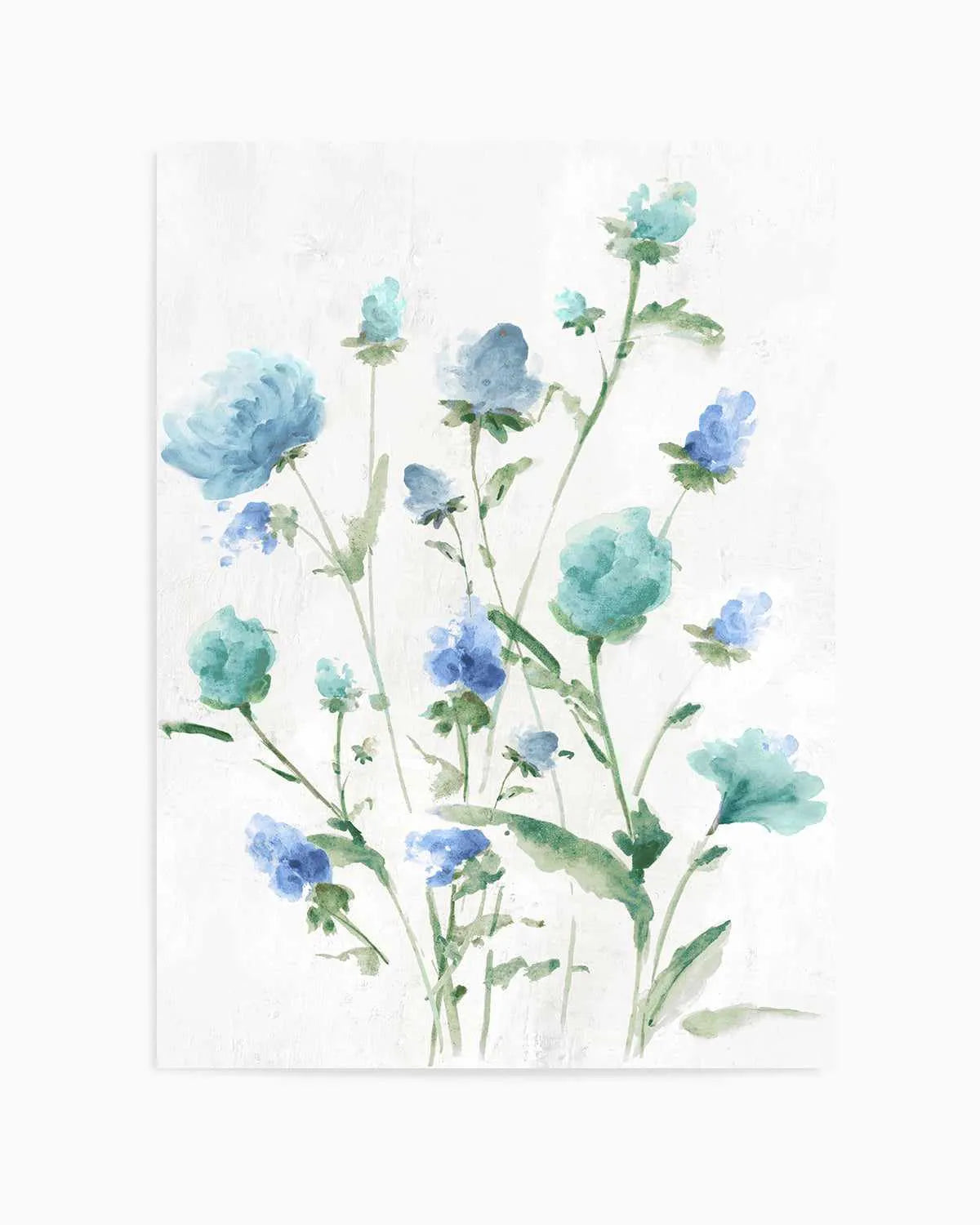 Tinted Blue Petals II Art Print from Olive et Oriel where you can shop wallpaper and artworks online