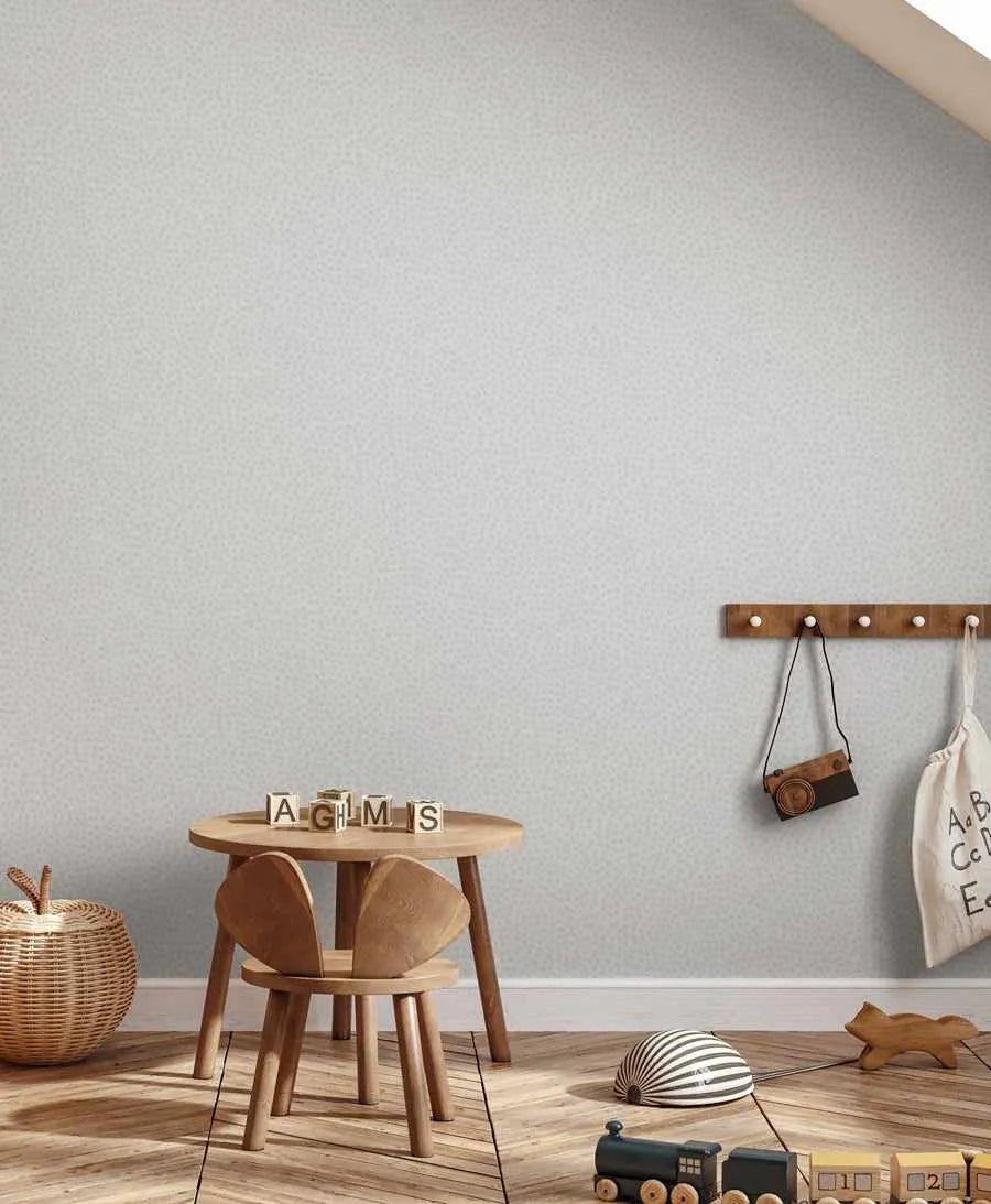 Tiny Dots Wallpaper in Soft Grey-Wallpaper-Buy Kids Removable Wallpaper Online Our Custom Made Children‚àö¬¢‚Äö√á¬®‚Äö√ë¬¢s Wallpapers Are A Fun Way To Decorate And Enhance Boys Bedroom Decor And Girls Bedrooms They Are An Amazing Addition To Your Kids Bedroom Walls Our Collection of Kids Wallpaper Is Sure To Transform Your Kids Rooms Interior Style From Pink Wallpaper To Dinosaur Wallpaper Even Marble Wallpapers For Teen Boys Shop Peel And Stick Wallpaper Online Today With Olive et Oriel