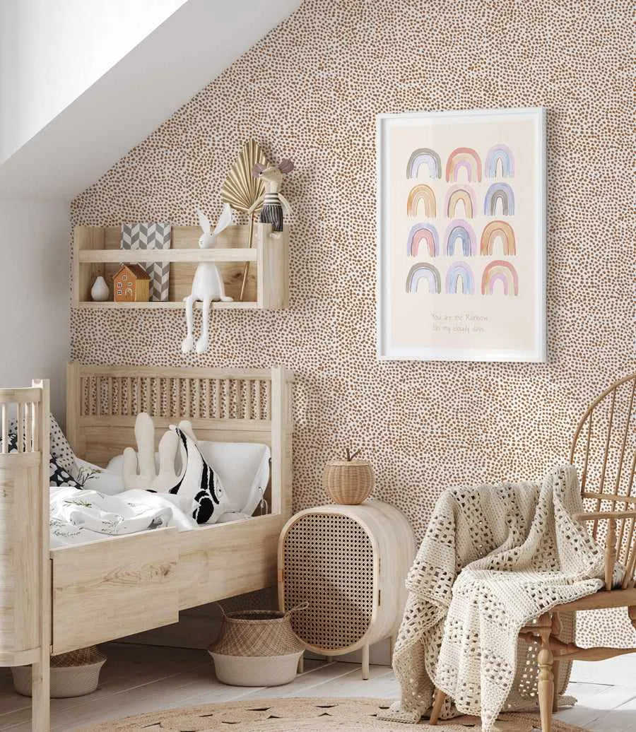 Tiny Dots Wallpaper in Terra-Wallpaper-Buy Kids Removable Wallpaper Online Our Custom Made Children‚àö¬¢‚Äö√á¬®‚Äö√ë¬¢s Wallpapers Are A Fun Way To Decorate And Enhance Boys Bedroom Decor And Girls Bedrooms They Are An Amazing Addition To Your Kids Bedroom Walls Our Collection of Kids Wallpaper Is Sure To Transform Your Kids Rooms Interior Style From Pink Wallpaper To Dinosaur Wallpaper Even Marble Wallpapers For Teen Boys Shop Peel And Stick Wallpaper Online Today With Olive et Oriel